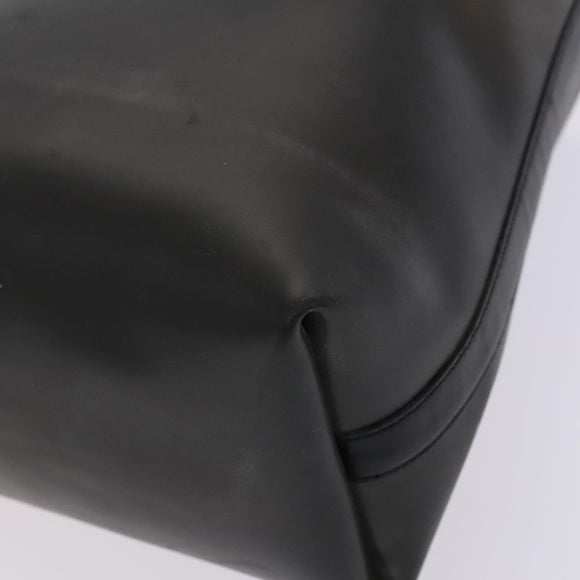 Salvatore Ferragamo Gancini Hand Bag Vinyl Black Auth bs23548