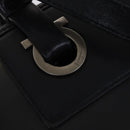 Salvatore Ferragamo Gancini Hand Bag Vinyl Black Auth bs23548-10