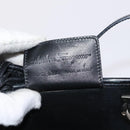 Salvatore Ferragamo Gancini Hand Bag Vinyl Black Auth bs23548-12