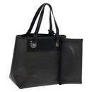 Salvatore Ferragamo Gancini Hand Bag Vinyl Black Auth bs23548-1