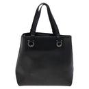 Salvatore Ferragamo Gancini Hand Bag Vinyl Black Auth bs23548-13