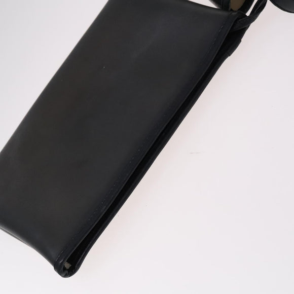 Salvatore Ferragamo Gancini Hand Bag Vinyl Black Auth bs23548