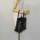 Salvatore Ferragamo Gancini Hand Bag Vinyl Black Auth bs23548-23