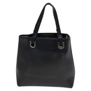 Salvatore Ferragamo Gancini Hand Bag Vinyl Black Auth bs23548-2