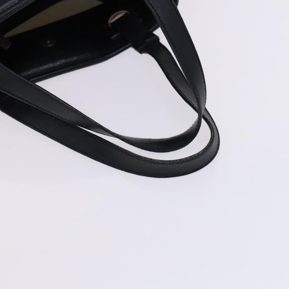 Salvatore Ferragamo Gancini Hand Bag Vinyl Black Auth bs23548