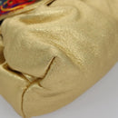 LOEWE Shoulder Bag Leather Gold Auth bs23549-14