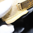 LOEWE Shoulder Bag Leather Gold Auth bs23549-12