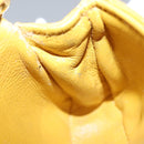 CHANEL Mini Mini Matelasse Charm Lamb Skin Yellow CC Auth bs23550-20