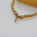 CHANEL Mini Mini Matelasse Charm Lamb Skin Yellow CC Auth bs23550-7
