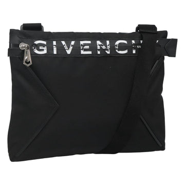 GIVENCHY Shoulder Bag Nylon Black Silver Auth bs23553