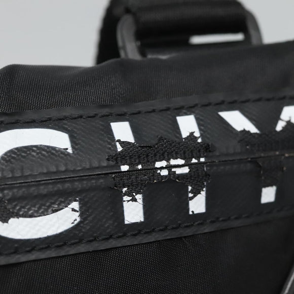 GIVENCHY Shoulder Bag Nylon Black Silver Auth bs23553