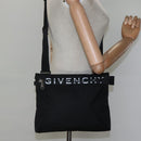 GIVENCHY Shoulder Bag Nylon Black Silver Auth bs23553-22