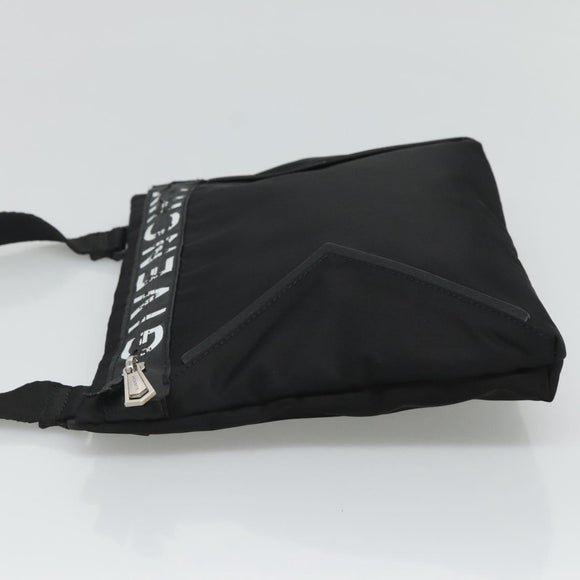 GIVENCHY Shoulder Bag Nylon Black Silver Auth bs23553
