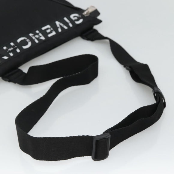 GIVENCHY Shoulder Bag Nylon Black Silver Auth bs23553