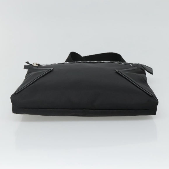 GIVENCHY Umhängetasche Nylon Schwarz Silber Auth bs23553