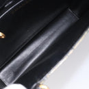 CHANEL Choco Bar Chain Hand Bag Enamel Leather Beige CC Auth bs23554V-9