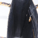 CHANEL Choco Bar Chain Hand Bag Enamel Leather Beige CC Auth bs23554V-20