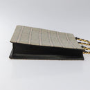 CHANEL Choco Bar Chain Hand Bag Enamel Leather Beige CC Auth bs23554V-3