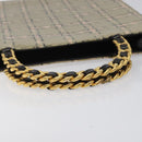 CHANEL Choco Bar Chain Hand Bag Enamel Leather Beige CC Auth bs23554V-7