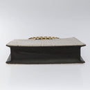 CHANEL Choco Bar Chain Hand Bag Enamel Leather Beige CC Auth bs23554V-5