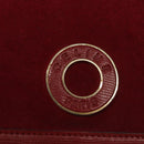 CELINE Shoulder Bag Suede Leather Red Gold Auth bs23556-14