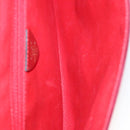 CELINE Shoulder Bag Suede Leather Red Gold Auth bs23556-10