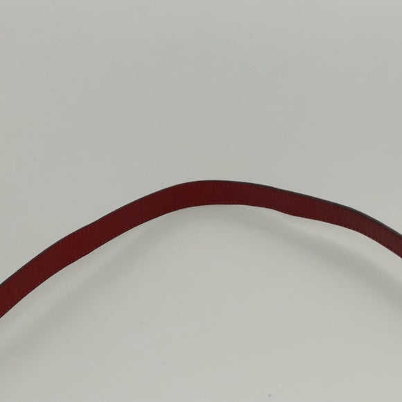 CELINE Shoulder Bag Suede Leather Red Gold Auth bs23556