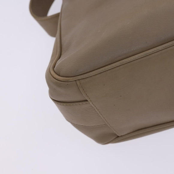 GUCCI Shoulder Bag Leather Beige Gold 001 2113 1601 Auth bs23558