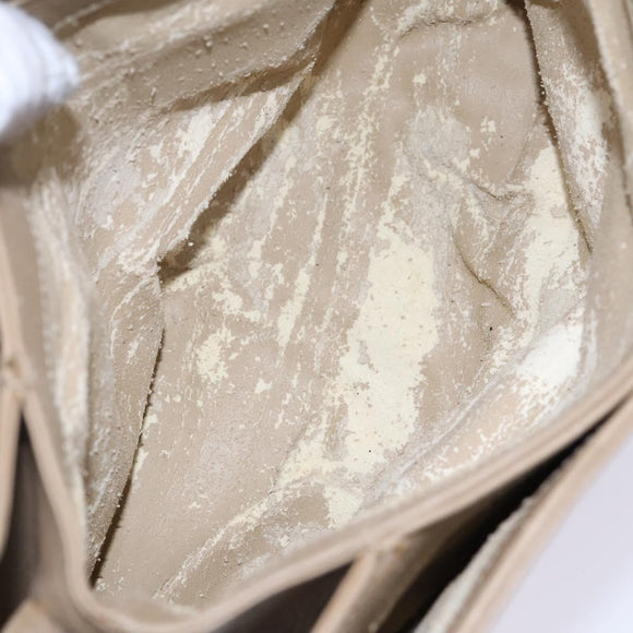 GUCCI Shoulder Bag Leather Beige Gold 001 2113 1601 Auth bs23558