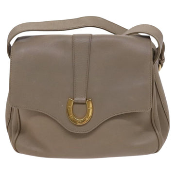 GUCCI Shoulder Bag Leather Beige Gold 001 2113 1601 Auth bs23558 - 0