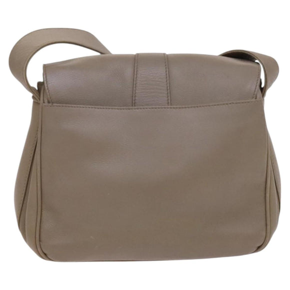 GUCCI Shoulder Bag Leather Beige Gold 001 2113 1601 Auth bs23558