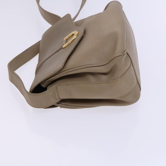 GUCCI Shoulder Bag Leather Beige Gold 001 2113 1601 Auth bs23558