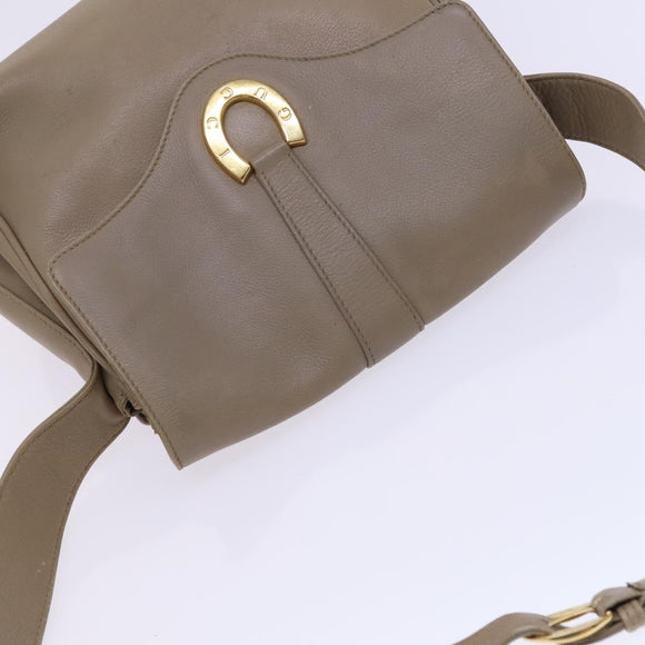 GUCCI Shoulder Bag Leather Beige Gold 001 2113 1601 Auth bs23558