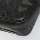 Salvatore Ferragamo Clutch Bag Leather Black Gold Auth bs23562-16