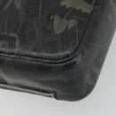 Salvatore Ferragamo Clutch Bag Leather Black Gold Auth bs23562-8