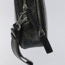 Salvatore Ferragamo Clutch Bag Leather Black Gold Auth bs23562-9