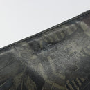 Salvatore Ferragamo Clutch Bag Leather Black Gold Auth bs23562-12