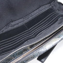 Salvatore Ferragamo Clutch Bag Leather Black Gold Auth bs23562-20