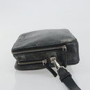 Salvatore Ferragamo Clutch Bag Leather Black Gold Auth bs23562-4