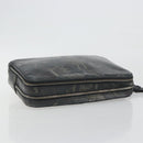 Salvatore Ferragamo Clutch Bag Leather Black Gold Auth bs23562-5