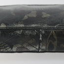 Salvatore Ferragamo Clutch Bag Leather Black Gold Auth bs23562-7