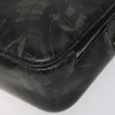 Salvatore Ferragamo Clutch Bag Leather Black Gold Auth bs23562-7