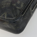 Salvatore Ferragamo Clutch Bag Leather Black Gold Auth bs23562-14