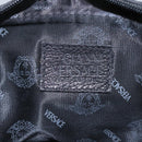 Gianni Versace Clutch Bag Leather Black Silver Auth bs23563-17