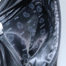 Gianni Versace Clutch Bag Leather Black Silver Auth bs23563-20