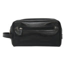 Gianni Versace Clutch Bag Leather Black Silver Auth bs23563-13