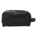 Gianni Versace Clutch Bag Leather Black Silver Auth bs23563-2