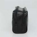 Gianni Versace Clutch Bag Leather Black Silver Auth bs23563-4