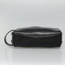 Gianni Versace Clutch Bag Leather Black Silver Auth bs23563-5