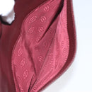 CARTIER Clutch Bag Leather Bordeaux Gold Auth bs23567-21